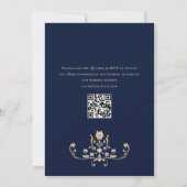 Victoriaans  Grace Floral Lijst Bruiloft Kaart (Achterkant)