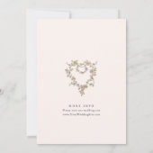 Victoriaans  Grace Floral repetitie diner Kaart (Achterkant)