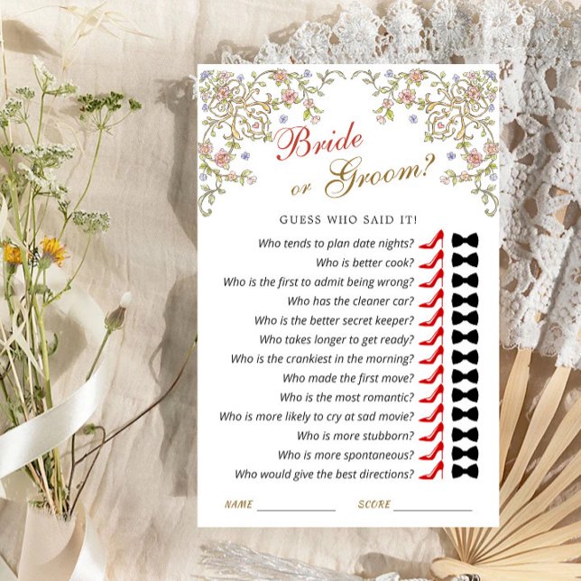 Victoriaans  Grace Floral Vrijgezellenfeest Game (Creator heeft geüpload)