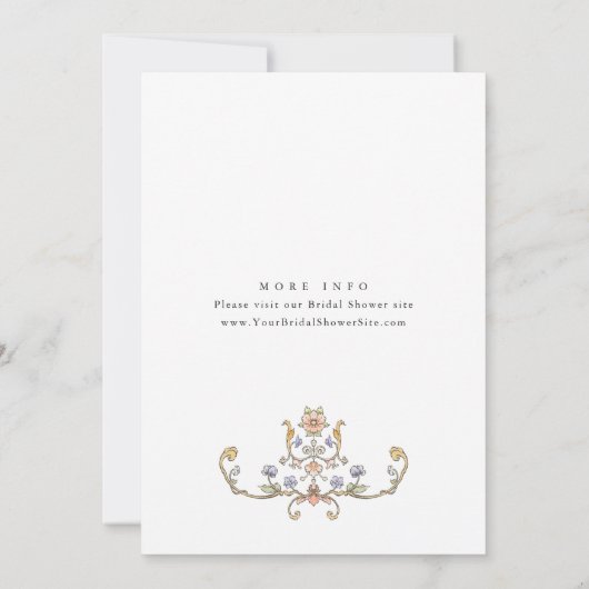 Victoriaans Grace Floral Vrijgezellenfeest Kaart (Achterkant)