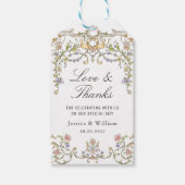 Victoriaans  Grace Floral Wedding Cadeaulabel (Voorkant)