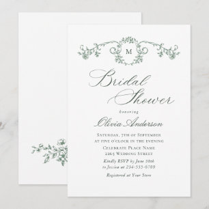 Victoriaans  Grace Sage Green VRIJGEZELLENFEEST Kaart