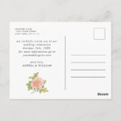 Victoriaans Grace Wedding Save the Date Briefkaart (Achterkant)