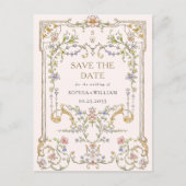 Victoriaans Grace Wedding Save the Date Briefkaart (Voorkant)