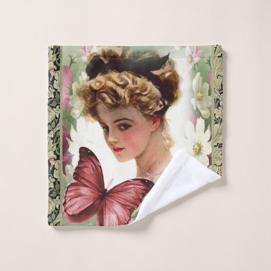 Victoriaans groene badkamer handdoek sets (Wasdoekje)