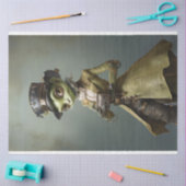 Victoriaans groene cricket decoupage tissuepapier (Craft)