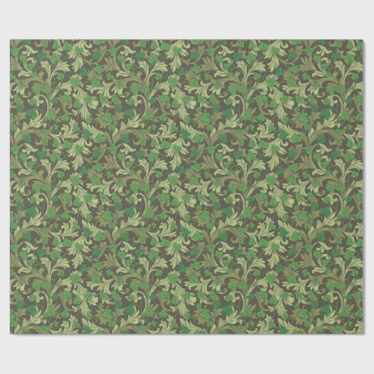 Victoriaans  Groene Ivy Groei op Trellis Cadeaupapier (Vlak)