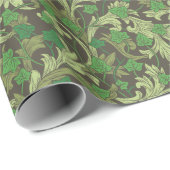 Victoriaans  Groene Ivy Groei op Trellis Cadeaupapier (Rol Hoek)