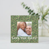 Victoriaans Groene Ivy sparen de Datum Kaart (Staand voorkant)