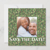 Victoriaans Groene Ivy sparen de Datum Kaart (Voorkant)