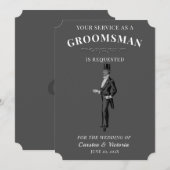 Victoriaans  Groomsman Kaart (Voorkant / Achterkant)