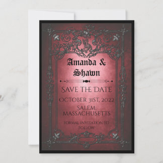 Victoriaans Halloween Fantasy Save The Date