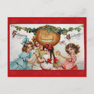 Victoriaans Halloween-groetkaarten Briefkaart