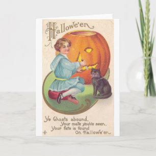 Victoriaans Halloween Kaart