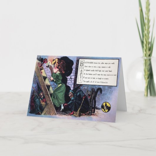 Victoriaans Halloween Poem 1 Kaart (Voorkant)