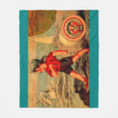 Victoriaans handelskaart Katoen Spool van Chadwick Fleece Deken (Voorkant)