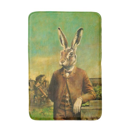 Victoriaans Hare Bath Mat (Voorkant Verticaal)