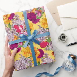 Victoriaans hart en bloemen - Gift Wrap Cadeaupapier