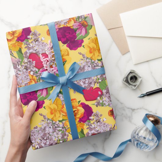 Victoriaans hart en bloemen - Gift Wrap Cadeaupapier (Geschenken)