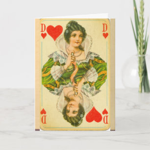Victoriaans hartenkoningin kaart