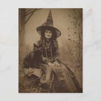 Victoriaans heks Sepia Portretstijl 6 Briefkaart
