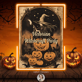 Victoriaans hekserij Halloween volwassen partij Kaart