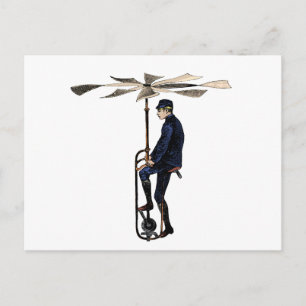  Victoriaans helikoptervlucht Briefkaart