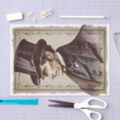 Victoriaans  heren Portrait Decoupage Tissuepapier (Craft)