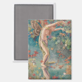  Victoriaans herfstverstrooiende bladeren Magneet (Voorkant / Achterkant)