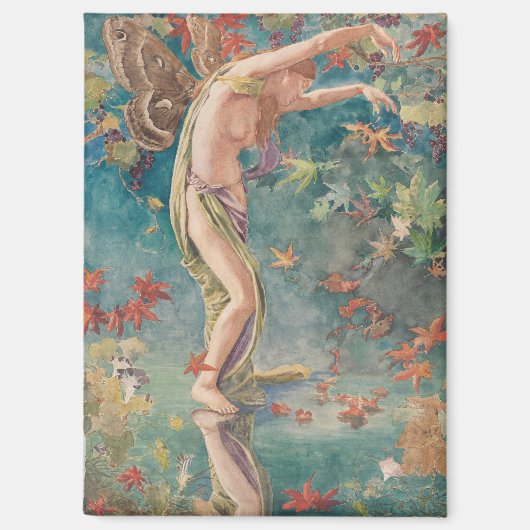  Victoriaans herfstverstrooiende bladeren Magneet (Voorkant)