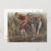 Victoriaans High Wheel Fietsen Briefkaart (Voorkant / Achterkant)
