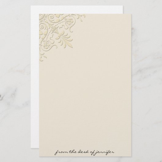 Victoriaans hoek motif — banketbakkerij briefpapier (Voorkant / Achterkant)