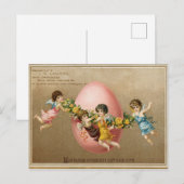 Victoriaans hoek Pasen Feestdagenkaart (Voorkant / Achterkant)