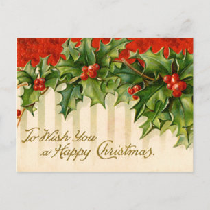 Victoriaans Holly Christmas Briefkaarten
