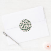 Victoriaans Holly Holiday Ronde Sticker (Envelop)