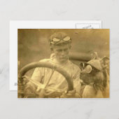 Victoriaans hond en Man Briefkaart (Voorkant / Achterkant)