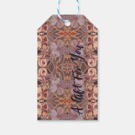 Victoriaans Hondenhout  Bloemen Cadeaulabel