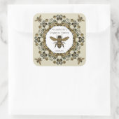 Victoriaans honingetiket personaliseren vierkante sticker (Tas)