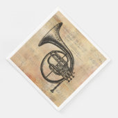 Victoriaans  Hoorn Ephemera-ontkoppeling Servet (Hoek)