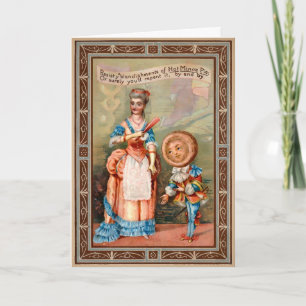  Victoriaans hot-mince-piemelkkaart Feestdagen Kaart