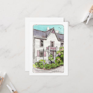 Victoriaans House Chautuaqua Institute Flat Card Kaart