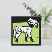 Victoriaans houtsnede boerderijdieren schapen en l aankondiging (Staand voorkant)