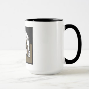 Victoriaans houtsnede Bulldog op Mok