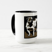 Victoriaans houtsnede Bulldog op Mok (Voorkant links)