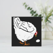 Victoriaans Houtsnede Farm Animals Chicken and Egg Aankondiging (Staand voorkant)