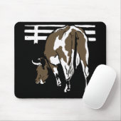 Victoriaans houtsnede Koe Mousepad Muismat (Met muis)