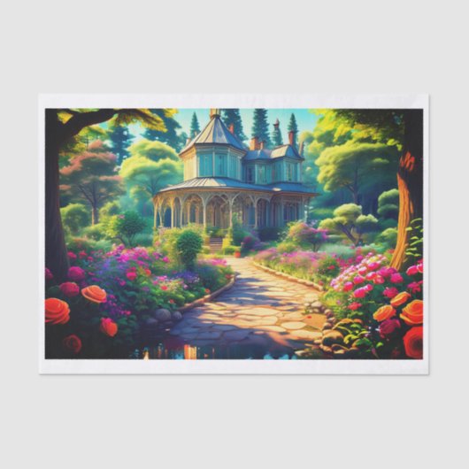 Victoriaans huis in het Bos Tissuepapier (Voorkant)