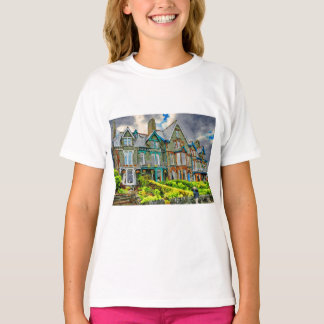 Victoriaans huis in Keswick geschilderd in waterve T-shirt