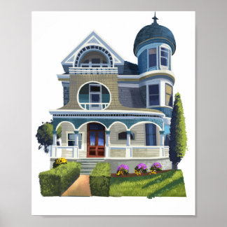 Victoriaans huis poster