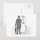 Victoriaans huwelijksgasten briefkaart (Voorkant / Achterkant)